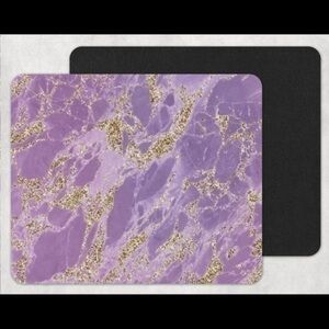 PURPLE & Gold Marble Mouse Pad